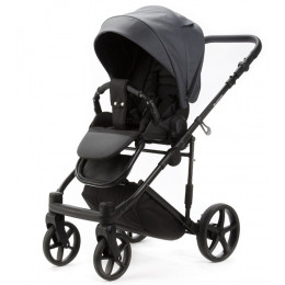 Детская коляска Adamex Zico Deluxe New 2 в 1 ZN-SA05 ТЕМНО-СЕРАЯ КОЖА