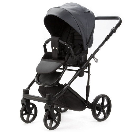 Детская коляска Adamex Zico Deluxe New 2 в 1 ZN-SA05 ТЕМНО-СЕРАЯ КОЖА
