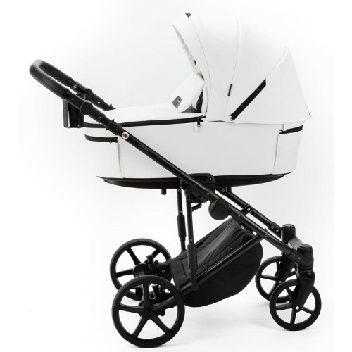 Детская коляска Adamex Zico Deluxe New 3 в 1 ZN-SA01 (БЕЛАЯ КОЖА)