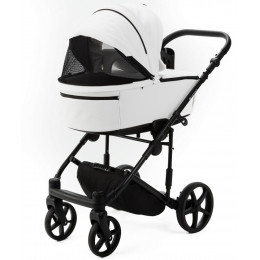 Детская коляска Adamex Zico Deluxe New 3 в 1 ZN-SA01 (БЕЛАЯ КОЖА)