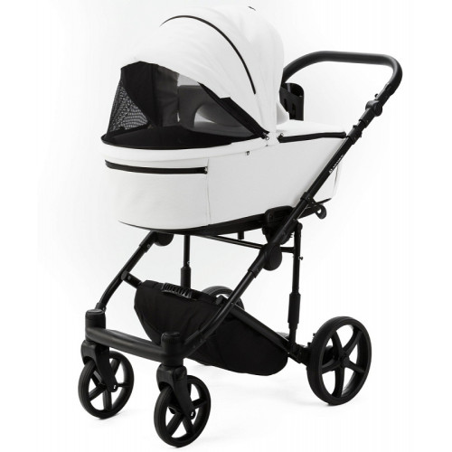 Детская коляска Adamex Zico Deluxe New 3 в 1 ZN-SA01 (БЕЛАЯ КОЖА)