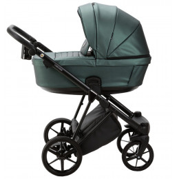 Детская коляска Adamex Belissa Deluxe 3 в 1 B-SM15 (Т.ЗЕЛЕНАЯ ПЕРЛ. КОЖА)