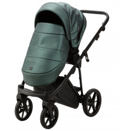 Детская коляска Adamex Belissa Deluxe 3 в 1 B-SM15 (Т.ЗЕЛЕНАЯ ПЕРЛ. КОЖА)
