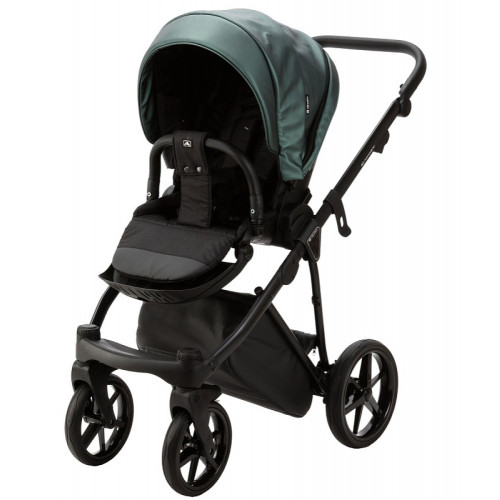 Детская коляска Adamex Belissa Deluxe 3 в 1 B-SM15 (Т.ЗЕЛЕНАЯ ПЕРЛ. КОЖА)