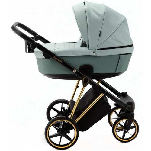 Детская коляска Adamex Belissa Special Edition 2 в 1 B-PS548 (СЕР-ЗЕЛ.ТК ЗОЛОТ.РАМ)