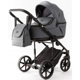 Детская коляска Adamex Locco Light Deluxe 3 в 1 LL-SA32 (СЕРАЯ КОЖА)
