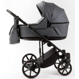 Детская коляска Adamex Locco Light Deluxe 3 в 1 LL-SA32 (СЕРАЯ КОЖА)