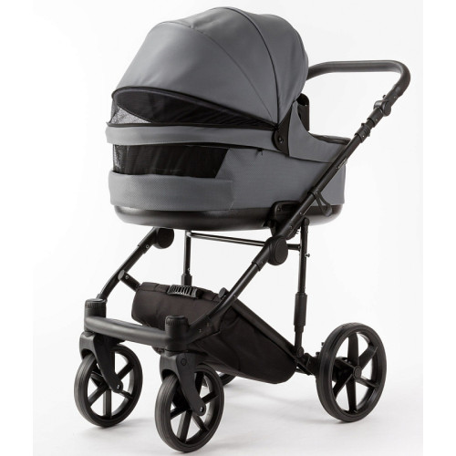 Детская коляска Adamex Locco Light Deluxe 3 в 1 LL-SA32 (СЕРАЯ КОЖА)