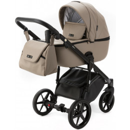 Детская коляска Adamex Nola Deluxe 2 в 1 N-SA09 (Т.БЕЖ. КОЖА)