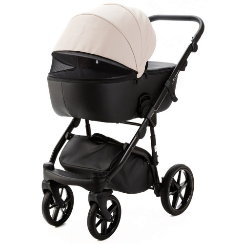 Детская коляска Adamex Nola Deluxe 2 в 1 N-SD110 (СВ.БЕЖ.КОЖА + ЧЕРН.КОЖА)