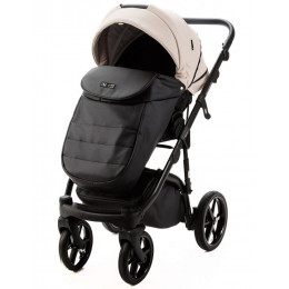 Детская коляска Adamex Nola Deluxe 2 в 1 N-SD110 (СВ.БЕЖ.КОЖА + ЧЕРН.КОЖА)