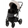 Детская коляска Adamex Nola Deluxe 2 в 1 N-SD110 (СВ.БЕЖ.КОЖА + ЧЕРН.КОЖА)