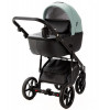 Детская коляска Adamex Nola Deluxe 3 в 1 N-SD103 (СЕРО-ЗЕЛ. КОЖА + ЧЕРН.КОЖА)