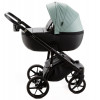 Детская коляска Adamex Nola Deluxe 3 в 1 N-SD103 (СЕРО-ЗЕЛ. КОЖА + ЧЕРН.КОЖА)
