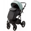 Детская коляска Adamex Nola Deluxe 3 в 1 N-SD103 (СЕРО-ЗЕЛ. КОЖА + ЧЕРН.КОЖА)