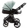 Детская коляска Adamex Nola Deluxe 3 в 1 N-SD103 (СЕРО-ЗЕЛ. КОЖА + ЧЕРН.КОЖА)