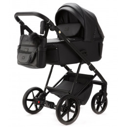Детская коляска Adamex Vasco Deluxe 2 в 1 V-SA02 (ЧЕРНАЯ КОЖА)