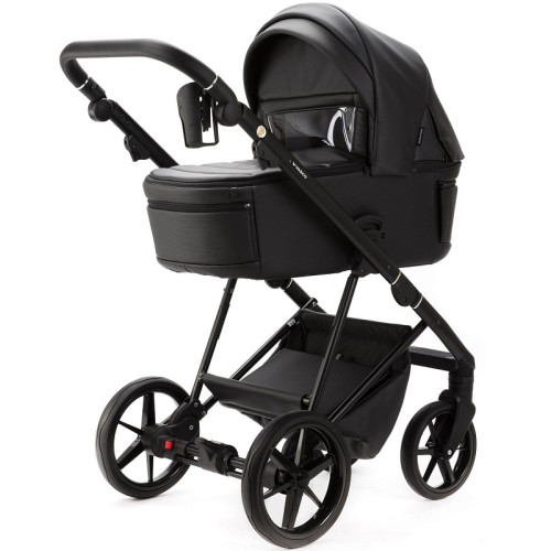 Детская коляска Adamex Vasco Deluxe 2 в 1 V-SA02 (ЧЕРНАЯ КОЖА)