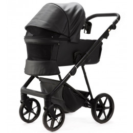 Детская коляска Adamex Vasco Deluxe 2 в 1 V-SA02 (ЧЕРНАЯ КОЖА)