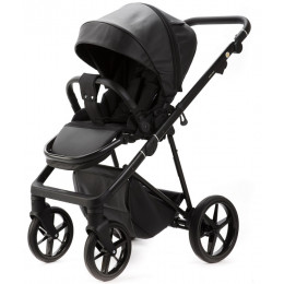 Детская коляска Adamex Vasco Deluxe 2 в 1 V-SA02 (ЧЕРНАЯ КОЖА)