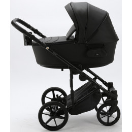 Детская коляска Adamex Zico Deluxe 2 в 1 Z-SA02 ЧЁРН.КОЖА