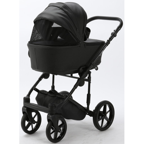 Детская коляска Adamex Zico Deluxe 2 в 1 Z-SA02 ЧЁРН.КОЖА