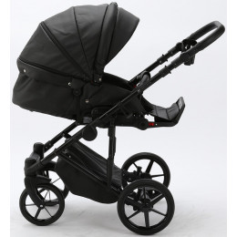 Детская коляска Adamex Zico Deluxe 2 в 1 Z-SA02 ЧЁРН.КОЖА