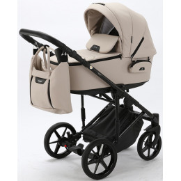Детская коляска Adamex Zico Deluxe 3 в 1 Z-SA07 СВ.БЕЖ.КОЖА
