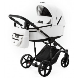 Детская коляска Adamex Zico Deluxe New 2 в 1 ZN-SA01 (БЕЛАЯ КОЖА)