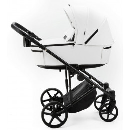 Детская коляска Adamex Zico Deluxe New 2 в 1 ZN-SA01 (БЕЛАЯ КОЖА)