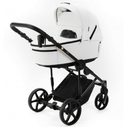 Детская коляска Adamex Zico Deluxe New 2 в 1 ZN-SA01 (БЕЛАЯ КОЖА)