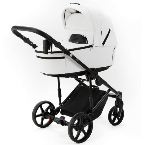 Детская коляска Adamex Zico Deluxe New 2 в 1 ZN-SA01 (БЕЛАЯ КОЖА)