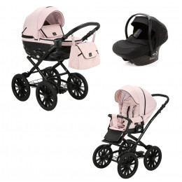 Детская коляска Adamex Chantal Retro 3 в 1 C215 (пудровый)