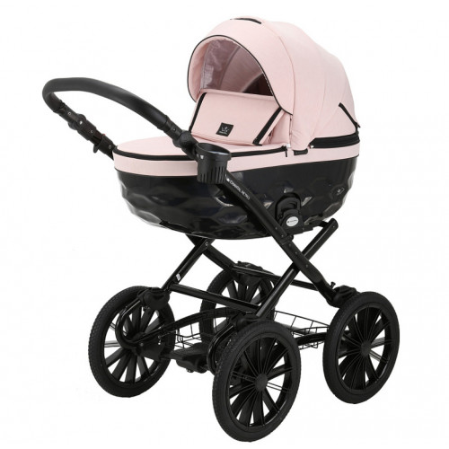 Детская коляска Adamex Chantal Retro 3 в 1 C215 (пудровый)