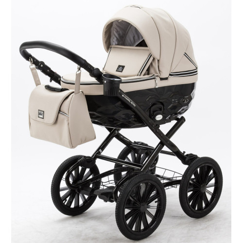 Детская коляска Adamex Chantal Retro Deluxe 2 в 1 C-SA07 (СВ. БЕЖЕВЫЙ)
