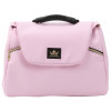 Детская коляска Adamex Chantal Retro Deluxe 3 в 1 C132B (РОЗОВ.ЗЕФИР 100% КОЖА-ЗОЛОТО.МОЛНИИ)