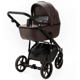 Детская коляска Adamex Nola Deluxe 3 в 1 N-SA28 (КОРИЧНЕВАЯ КОЖА)
