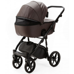 Детская коляска Adamex Nola Deluxe 3 в 1 N-SA28 (КОРИЧНЕВАЯ КОЖА)