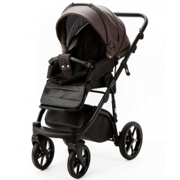 Детская коляска Adamex Nola Deluxe 3 в 1 N-SA28 (КОРИЧНЕВАЯ КОЖА)