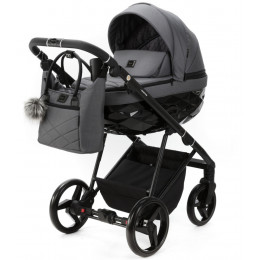 Детская коляска Adamex Quantum 3 в 1 Q-TK57 TIP (Т.СЕРЫЙ)