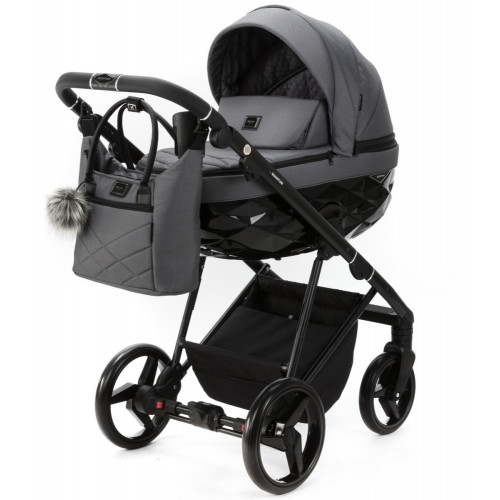 Детская коляска Adamex Quantum 3 в 1 Q-TK57 TIP (Т.СЕРЫЙ)