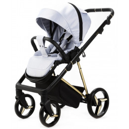 Детская коляска Adamex Quantum Star Premium 2 в 1 Q-STAR36 (ГОЛУБОЙ+ЗОЛОТО.РАМА)