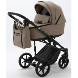 Детская коляска Adamex Zico Deluxe 2 в 1 Z-SA09 ТЕМНО-БЕЖЕВАЯ КОЖА
