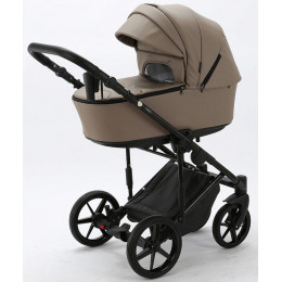 Детская коляска Adamex Zico Deluxe 2 в 1 Z-SA09 ТЕМНО-БЕЖЕВАЯ КОЖА