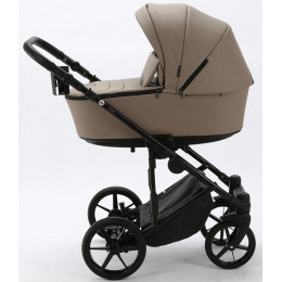 Детская коляска Adamex Zico Deluxe 2 в 1 Z-SA09 ТЕМНО-БЕЖЕВАЯ КОЖА