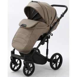 Детская коляска Adamex Zico Deluxe 2 в 1 Z-SA09 ТЕМНО-БЕЖЕВАЯ КОЖА