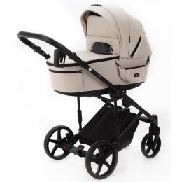 Детская коляска Adamex Zico Deluxe New 2 в 1 ZN-SA07 (СВЕТЛО-БЕЖЕВАЯ КОЖА)