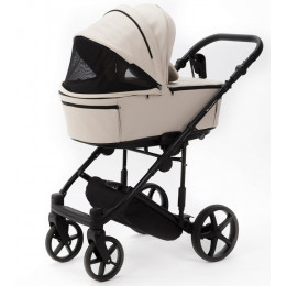 Детская коляска Adamex Zico Deluxe New 2 в 1 ZN-SA07 (СВЕТЛО-БЕЖЕВАЯ КОЖА)