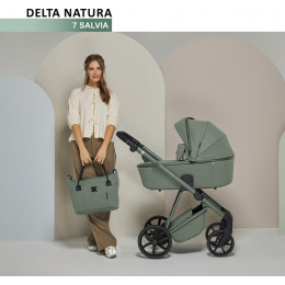 Детская коляска Adamex Delta Natura 3 в 1 DN-7-SALVIA (ШАЛФЕЙ)