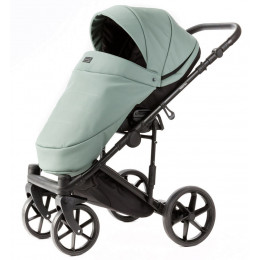 Детская коляска Adamex Locco Light Deluxe 2 в 1 LL-SA20 (СЕРО-ЗЕЛЕН. КОЖА)